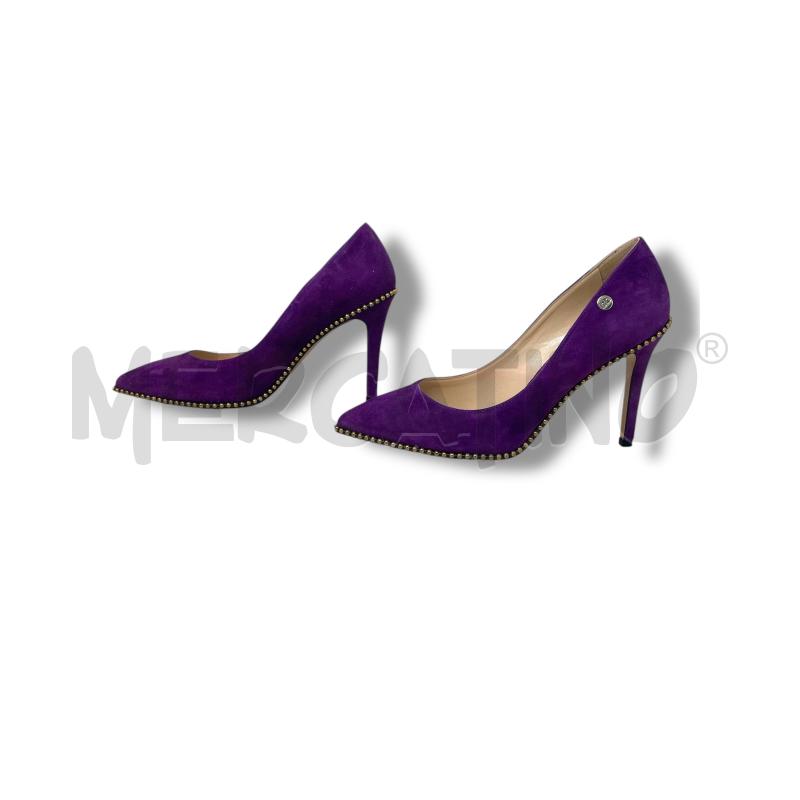 SCARPE DONNA ISLO VIOLA SCAMOSCIATE PERLINE DORATE | Mercatino dell'Usato Rivoli 2