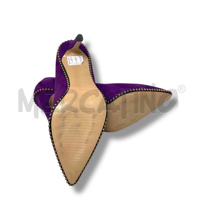SCARPE DONNA ISLO VIOLA SCAMOSCIATE PERLINE DORATE | Mercatino dell'Usato Rivoli 4