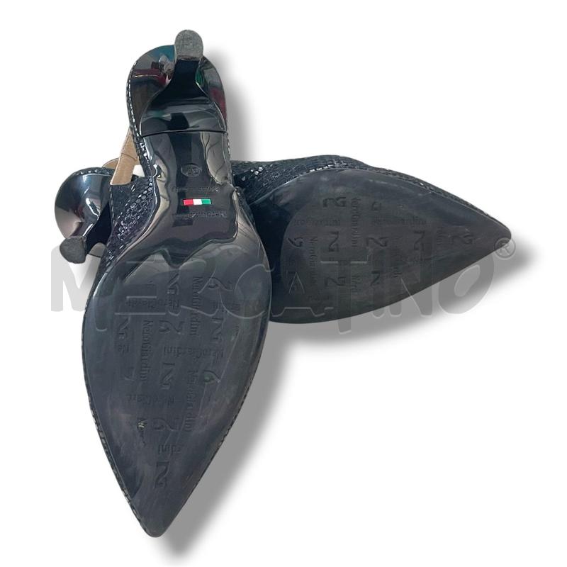 SCARPE DONNA NERO GIARDINI NERE PELLE STAMPA RETTILE  | Mercatino dell'Usato Rivoli 5