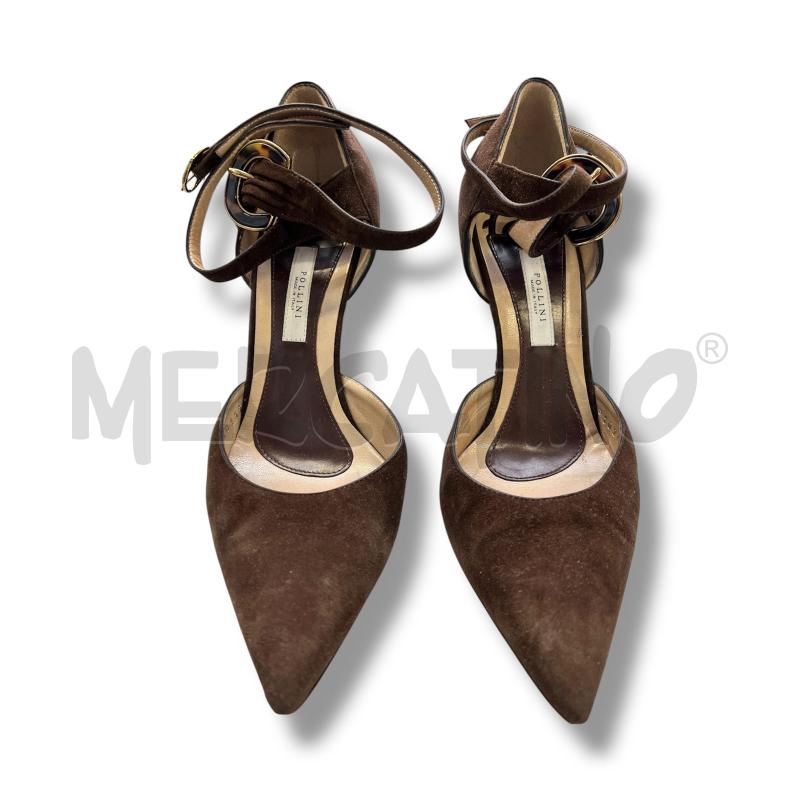 SCARPE DONNA POLLINI MARRONE SCAMOSCIATO | Mercatino dell'Usato Rivoli 1