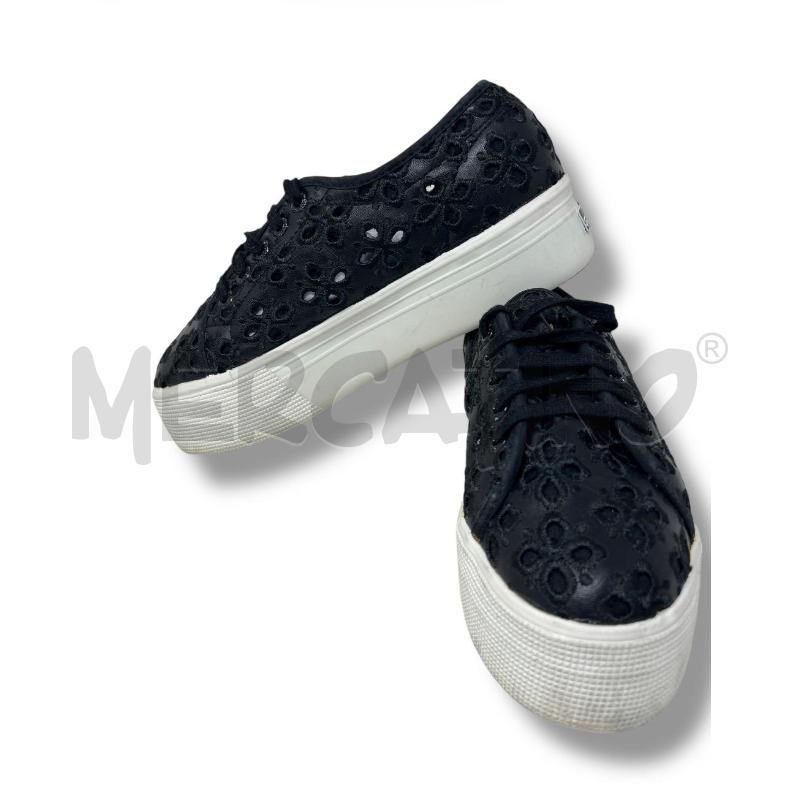 SCARPE DONNA SUPERGA NERE SIMILP TRAFORATE | Mercatino dell'Usato Rivoli 1