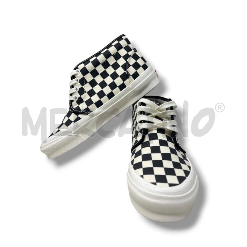SCARPE DONNA VANS SCACCHI BIANCHE NERE ALTE | Mercatino dell'Usato Rivoli 2