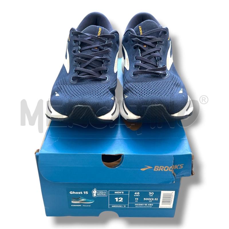 SCARPE RUNNING BROOKS GHOST 15 BLU TG.46 | Mercatino dell'Usato Rivoli 1