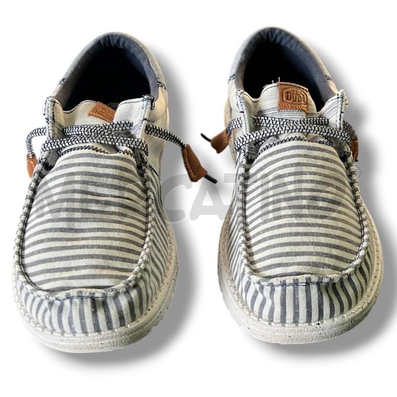 SCARPE UOMO HEY DUDE RIGHE BIANCHE BLU  | Mercatino dell'Usato Rivoli 1