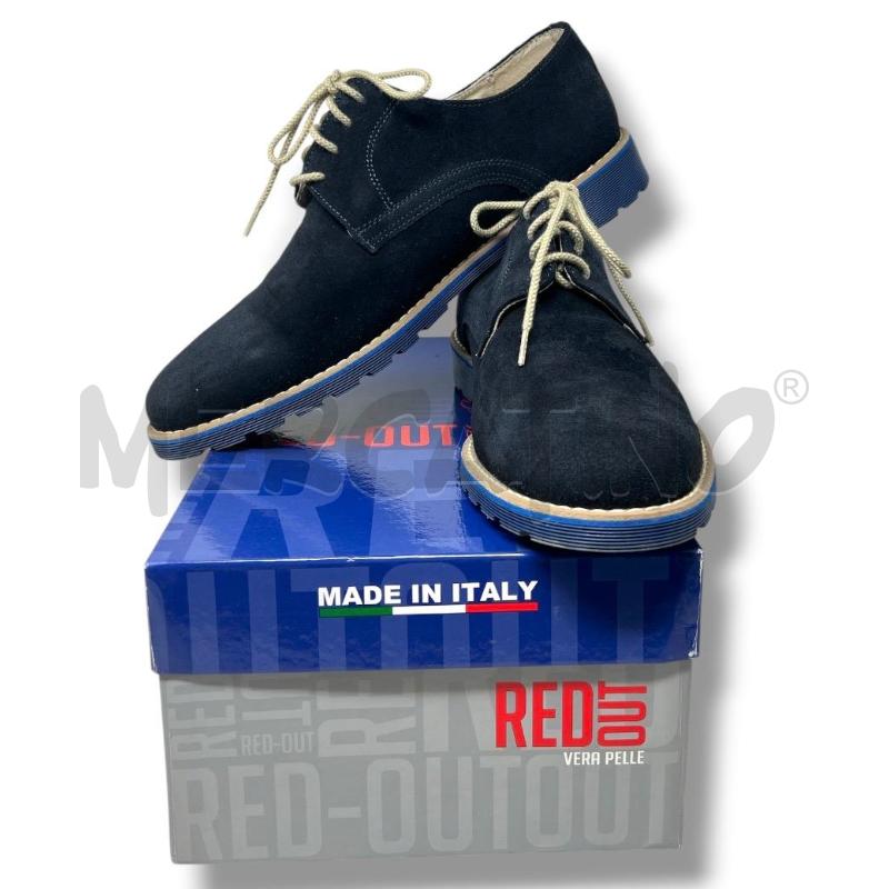 SCARPE UOMO RED OUT BLU PELLE SCAMOSCIATE | Mercatino dell'Usato Rivoli 1