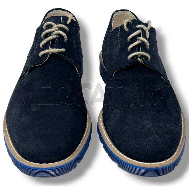 SCARPE UOMO RED OUT BLU PELLE SCAMOSCIATE | Mercatino dell'Usato Rivoli 2