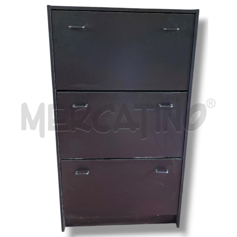 SCARPIERA NERA 3 CASSETTI 126 X 70.5 X 29.5 | Mercatino dell'Usato Rivoli 1