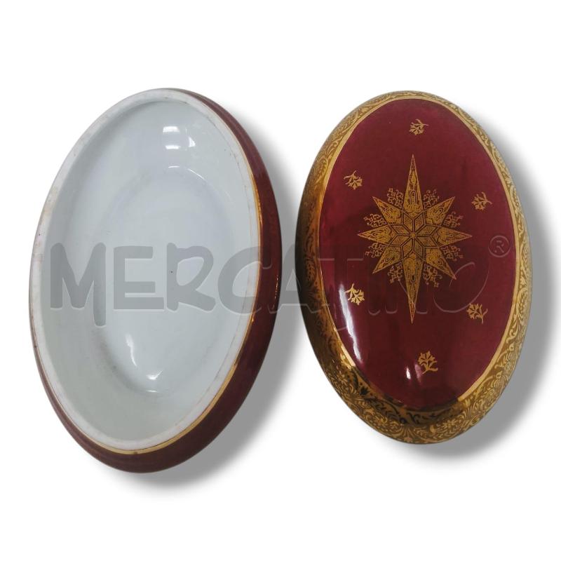 SCATOLA OVALE LIMOGES LE ROY MAGENTA DECORI ORO 13.5X8XH6 | Mercatino dell'Usato Rivoli 2