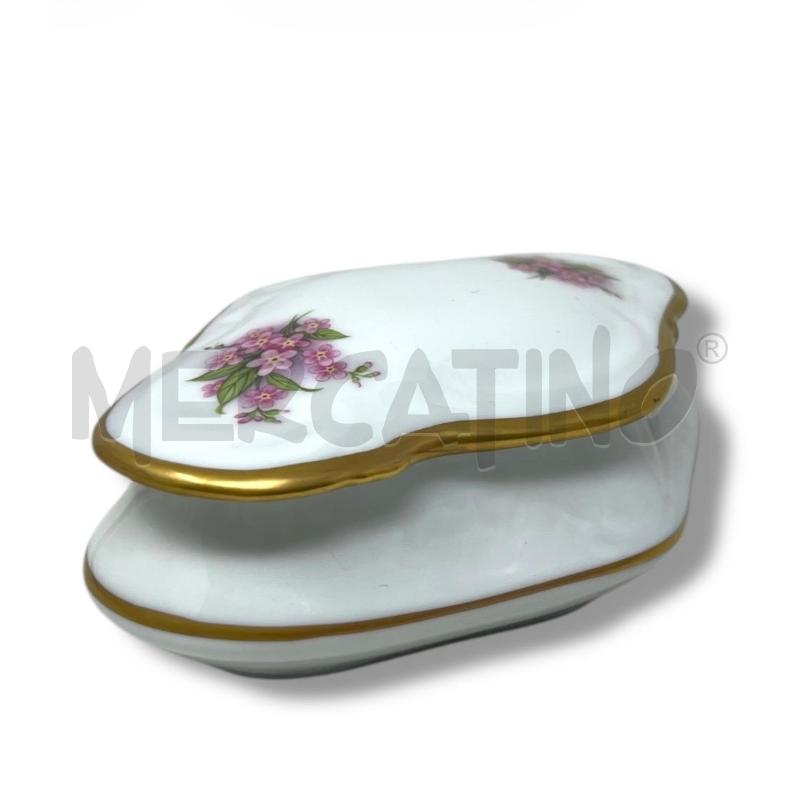 SCATOLINA 12X10 LIMOGES ROMBO COPERCHIO FIORI ROSA BORDO DORATO | Mercatino dell'Usato Rivoli 3