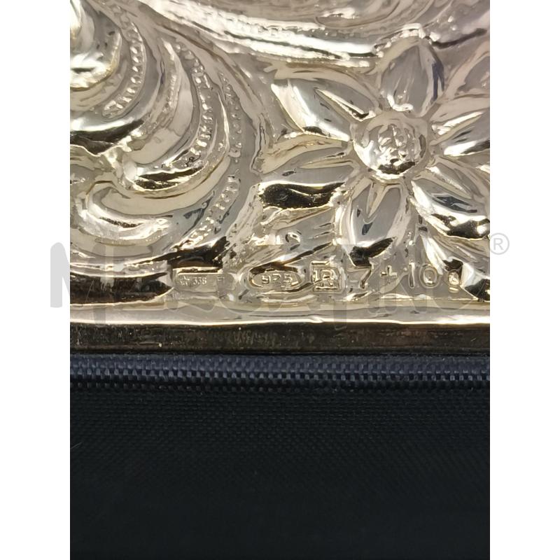 SCATOLINA LAMINA ARG 925 TESSUTO BLU 12.5 X 12.5 | Mercatino dell'Usato Rivoli 3