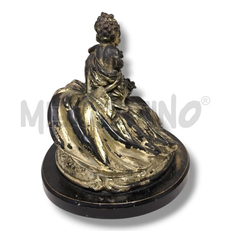 SCULTURA GIUSEPPE GRANELLO DAMA BAMBINO CESTO DI ROSE  | Mercatino dell'Usato Rivoli 2