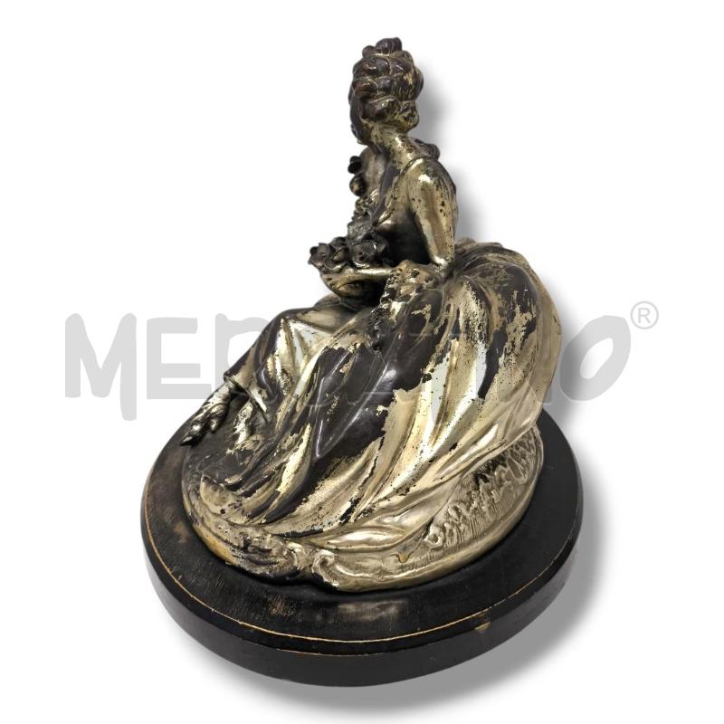 SCULTURA GIUSEPPE GRANELLO DAMA BAMBINO CESTO DI ROSE  | Mercatino dell'Usato Rivoli 4