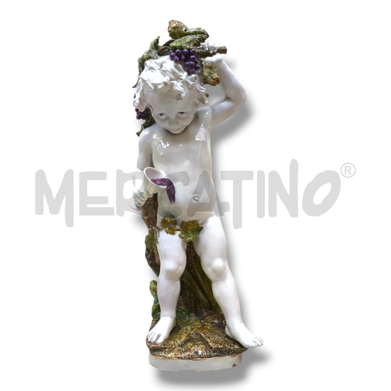 SCULTURA UGO ZACCAGNINI PUTTO NELLE VESTI DI UN BACCHINO  | Mercatino dell'Usato Rivoli 1