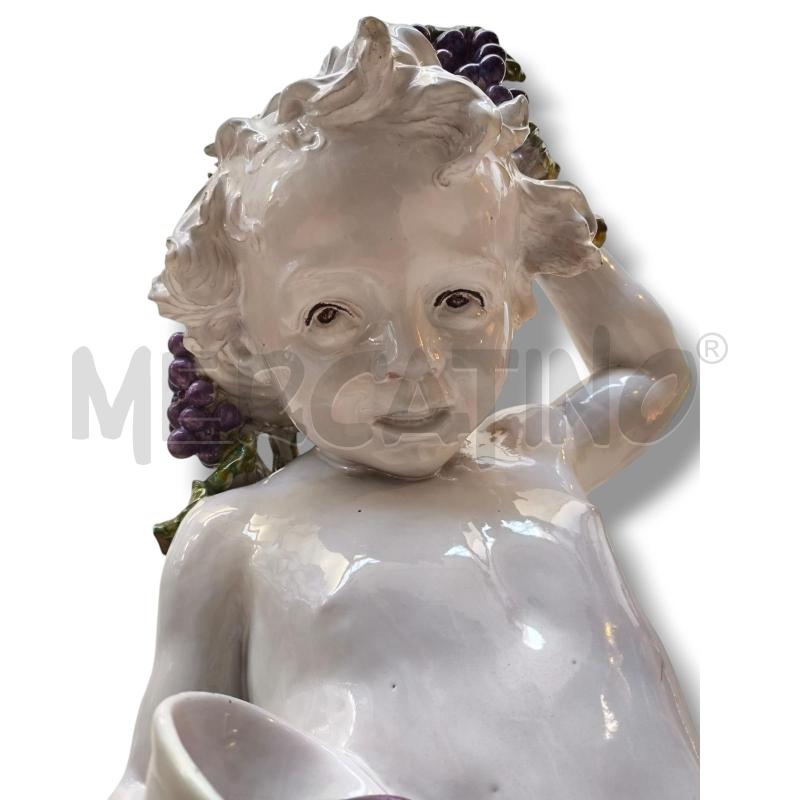 SCULTURA UGO ZACCAGNINI PUTTO NELLE VESTI DI UN BACCHINO  | Mercatino dell'Usato Rivoli 5