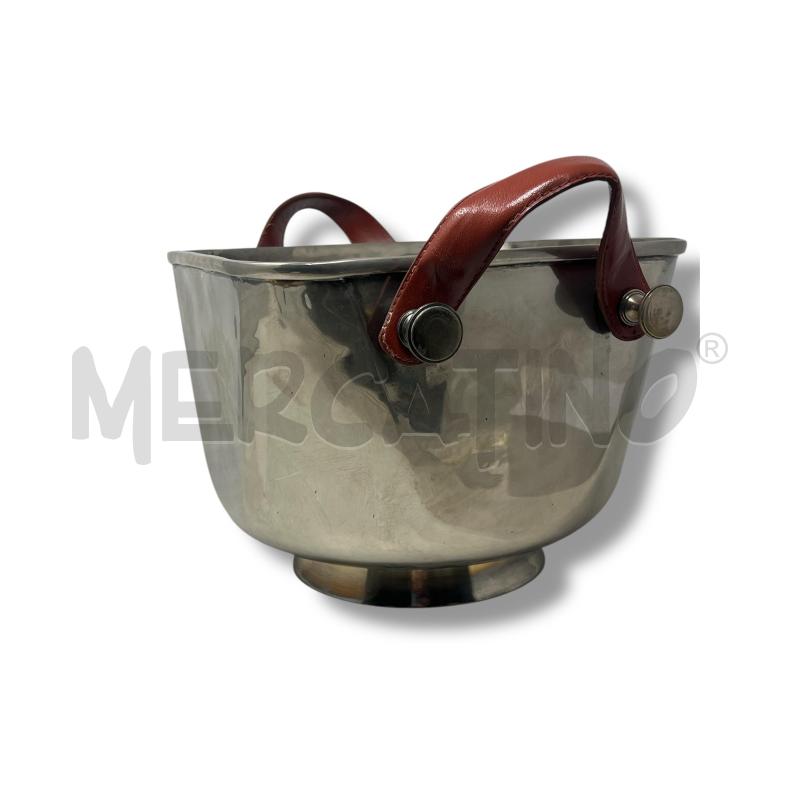 SECCHIELLO CHAMPAGNE BRUSASCA ARGENTERIE MANICI IN PELLE 27CM X 26CM H 20  | Mercatino dell'Usato Rivoli 2