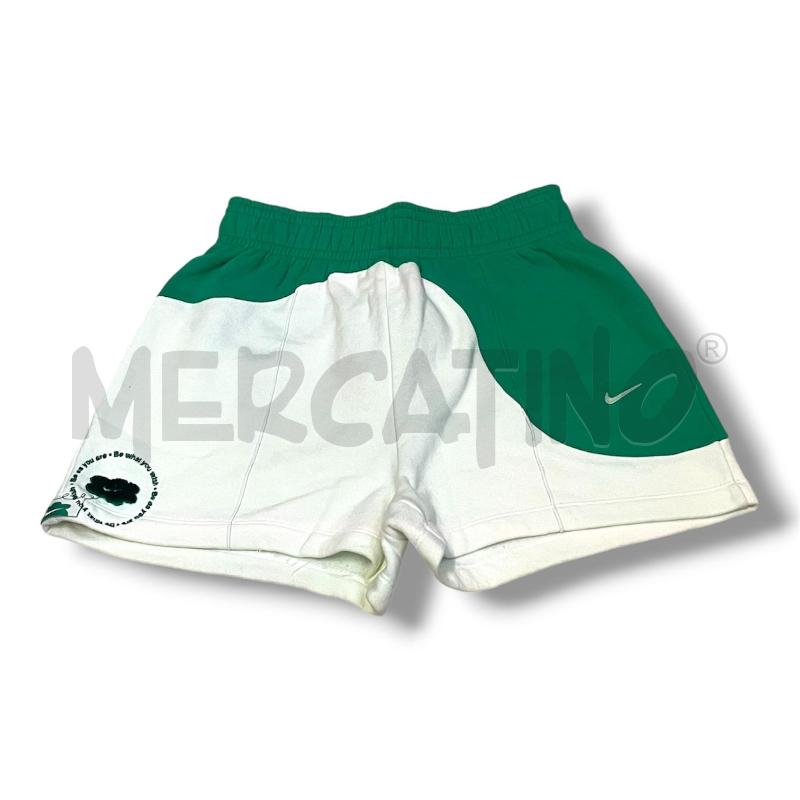 SHORTS DONNA NIKE BIANCO VERDE  | Mercatino dell'Usato Rivoli 1