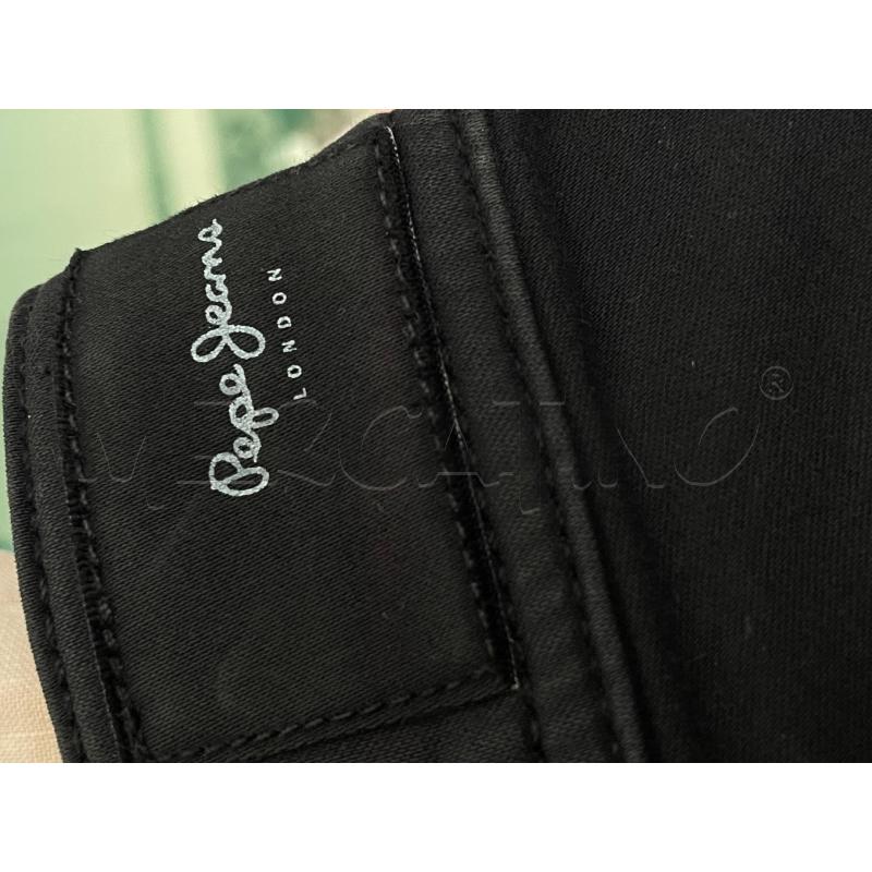SHORTS DONNA PEPE JEANS NERO TASCHINO LOGO | Mercatino dell'Usato Rivoli 3