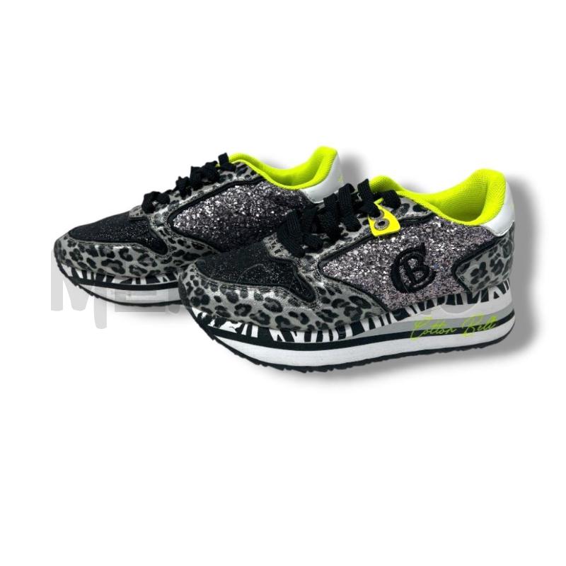 SNEAKERS DONNA COTTON BELT ANIMALIER B/N GIALLO FLUO | Mercatino dell'Usato Rivoli 3