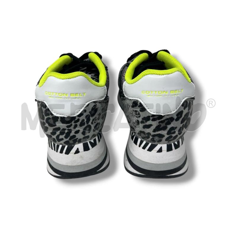 SNEAKERS DONNA COTTON BELT ANIMALIER B/N GIALLO FLUO | Mercatino dell'Usato Rivoli 4