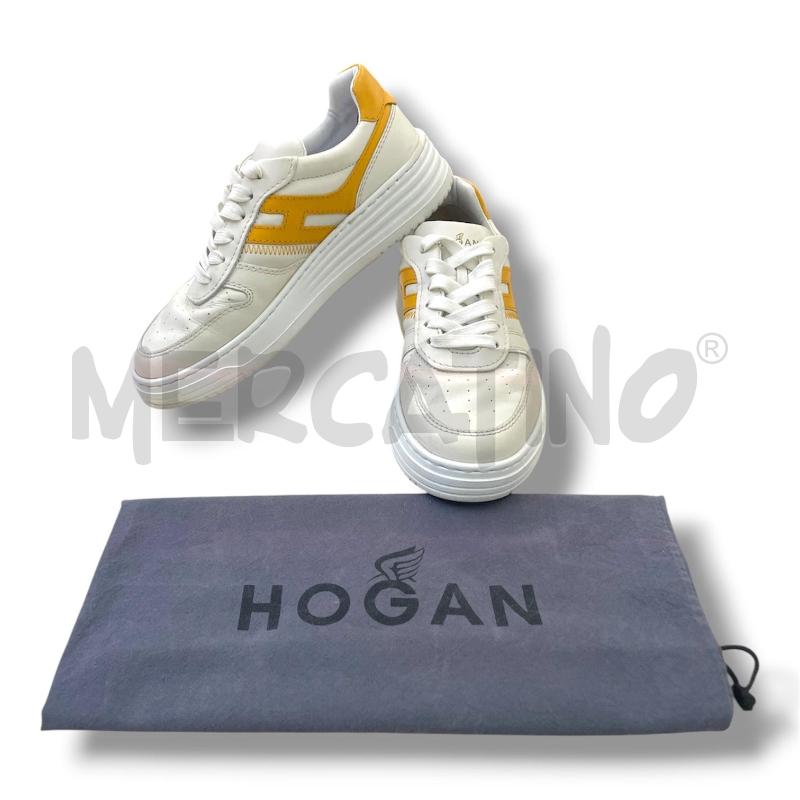 SNEAKERS DONNA HOGAN H630 BIANCHE GIALLE | Mercatino dell'Usato Rivoli 1