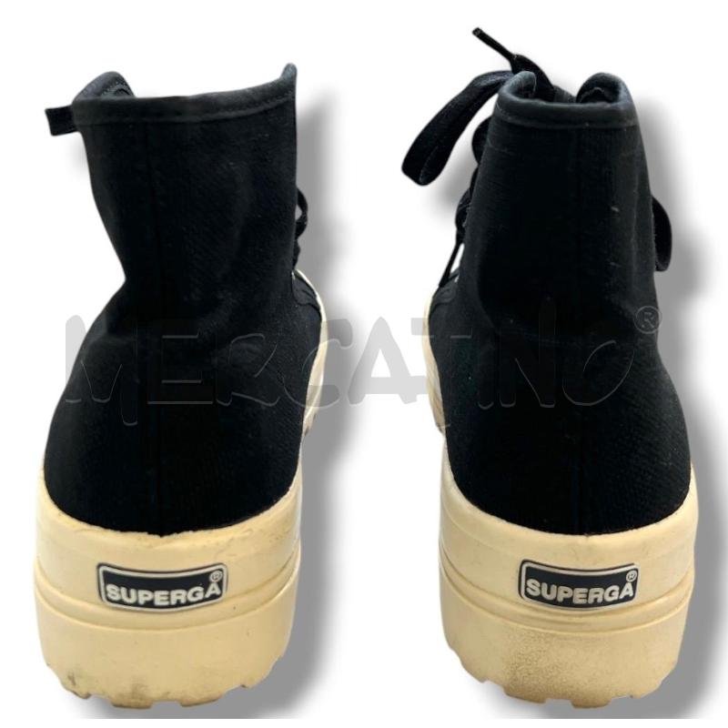 SNEAKERS DONNA SUPERGA NERE ALPINA SHINY GUM PLATFORM | Mercatino dell'Usato Rivoli 3