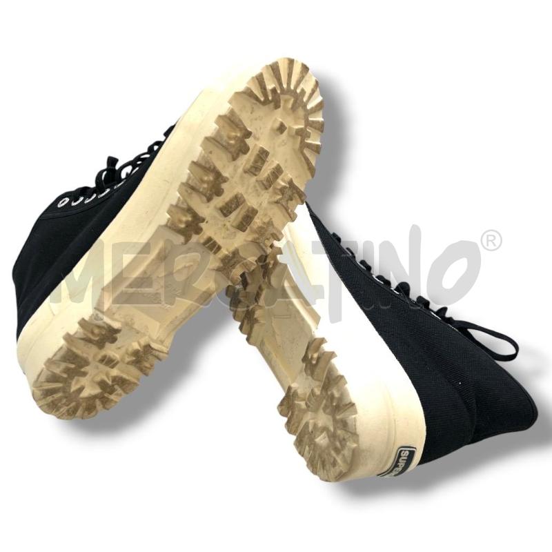SNEAKERS DONNA SUPERGA NERE ALPINA SHINY GUM PLATFORM | Mercatino dell'Usato Rivoli 4