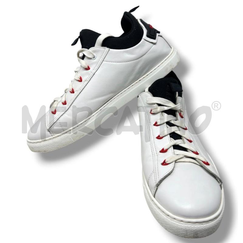 SNEAKERS UOMO DSQUARED2 BIANCHE INSERTO TESSUTO TECNICO | Mercatino dell'Usato Rivoli 1