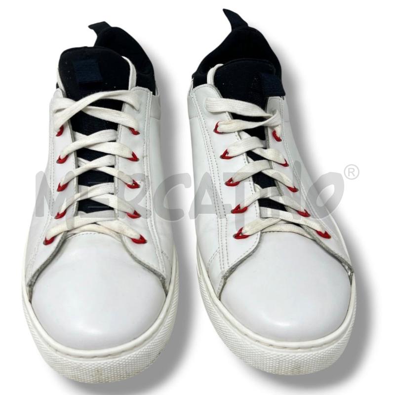 SNEAKERS UOMO DSQUARED2 BIANCHE INSERTO TESSUTO TECNICO | Mercatino dell'Usato Rivoli 2