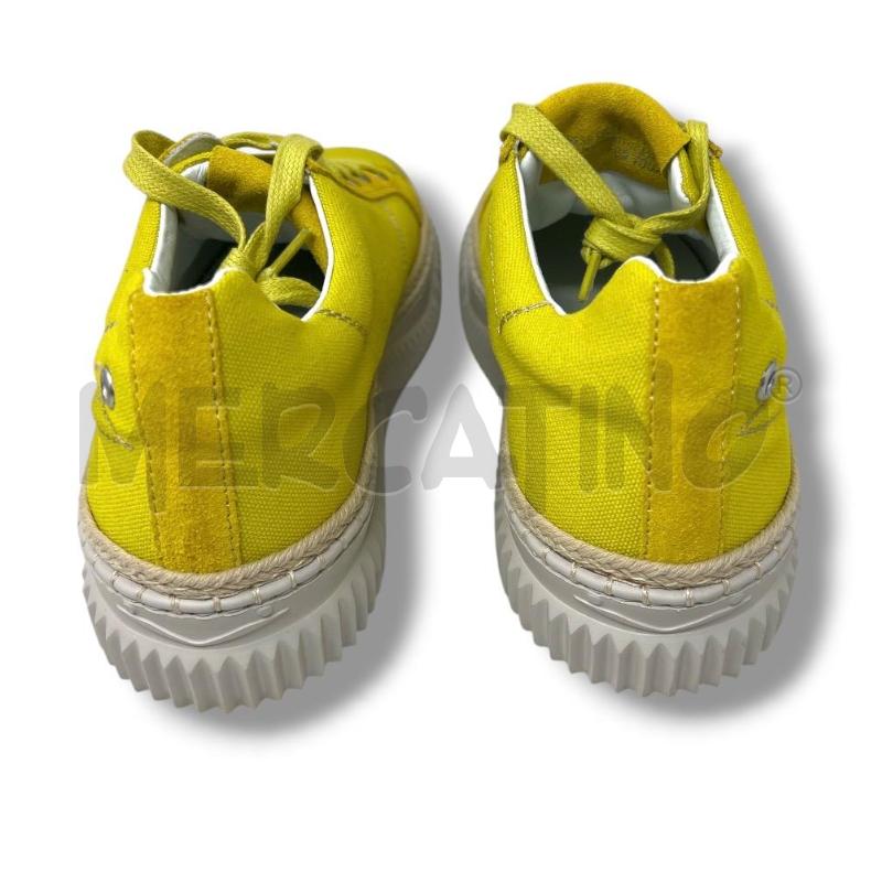 SNEAKERS VOILE BLANCHE GIALLE TELA INSERTI SCAMOSCIATI | Mercatino dell'Usato Rivoli 4