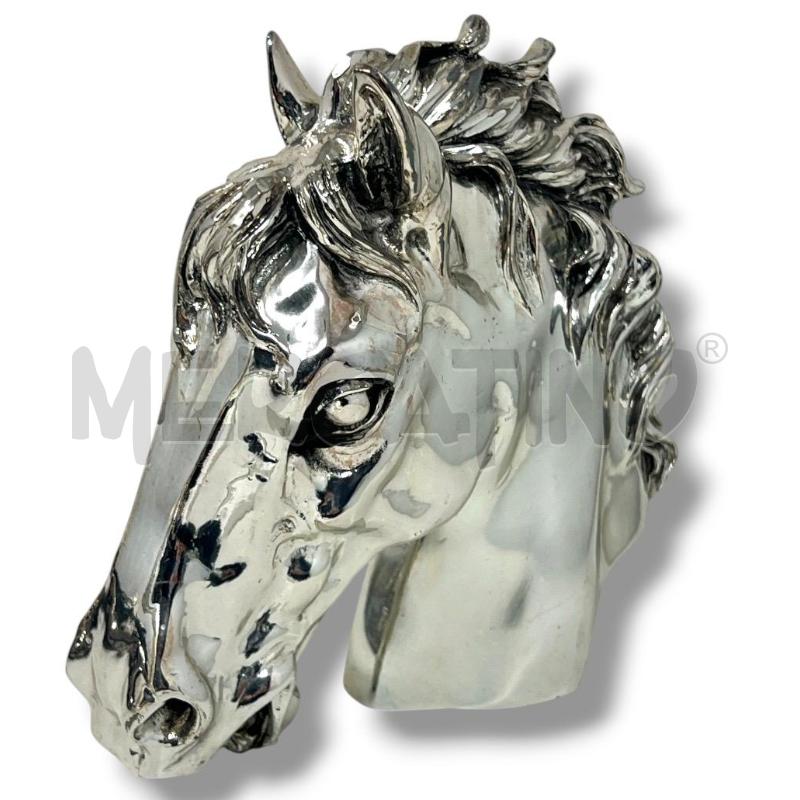 STATUA TESTA DI CAVALLO LAMINA ARG 18X18CM | Mercatino dell'Usato Rivoli 2