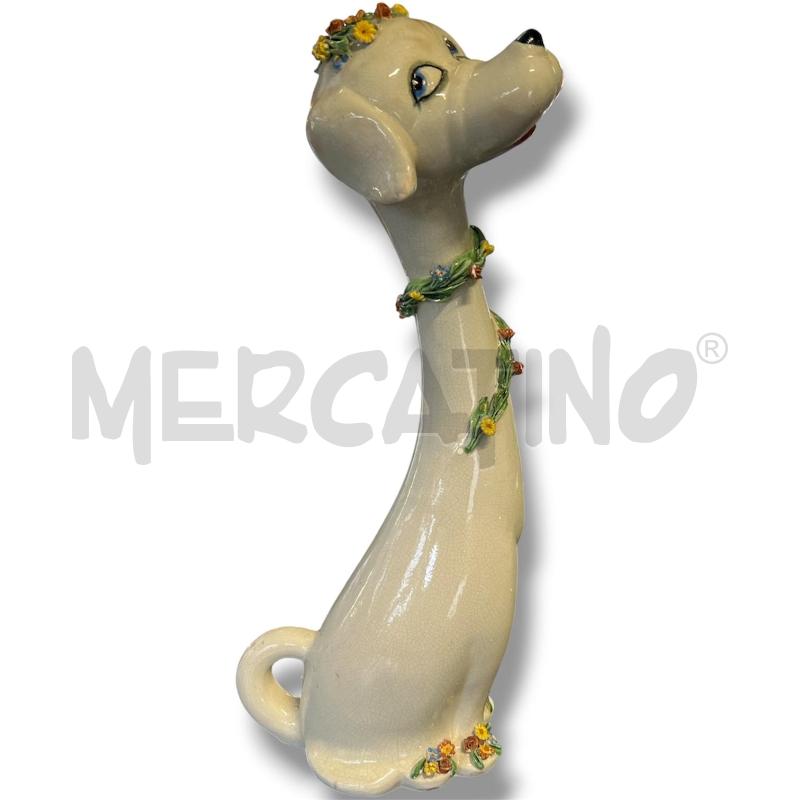 STATUINA CAPODIMONTE CANE COLLO LUNGO 40CM H | Mercatino dell'Usato Rivoli 1
