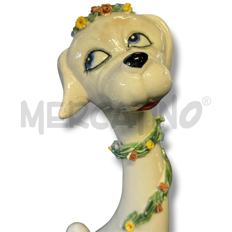 STATUINA CAPODIMONTE CANE COLLO LUNGO 40CM H | Mercatino dell'Usato Rivoli 5