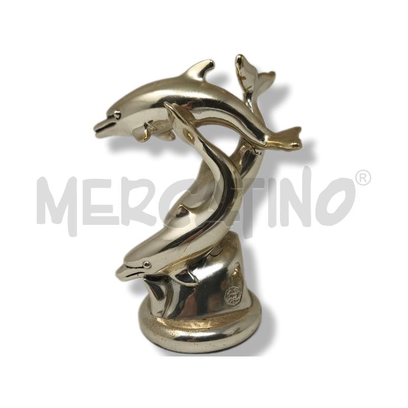 STATUINA DELFINI OTTAVIANI 10CM PLACCATO | Mercatino dell'Usato Rivoli 3