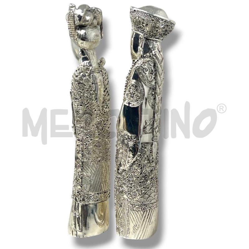 STATUINE COPPIA IMPERATORI CINESI LAMINA ARG 925 27CM CAD | Mercatino dell'Usato Rivoli 5