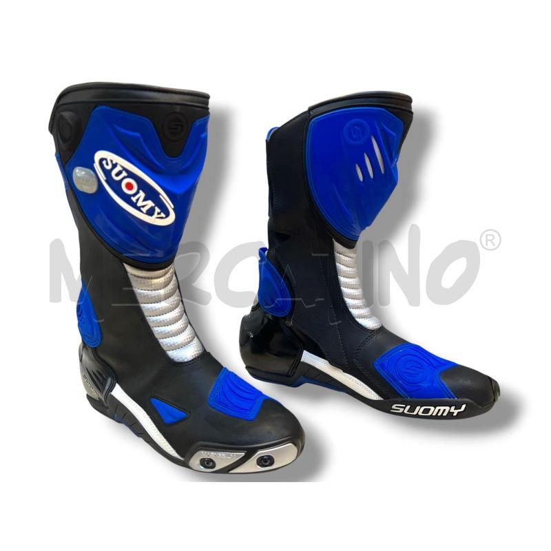 STIVALI MOTO SUOMY RACING BLU NERI TG.46 | Mercatino dell'Usato Rivoli 2