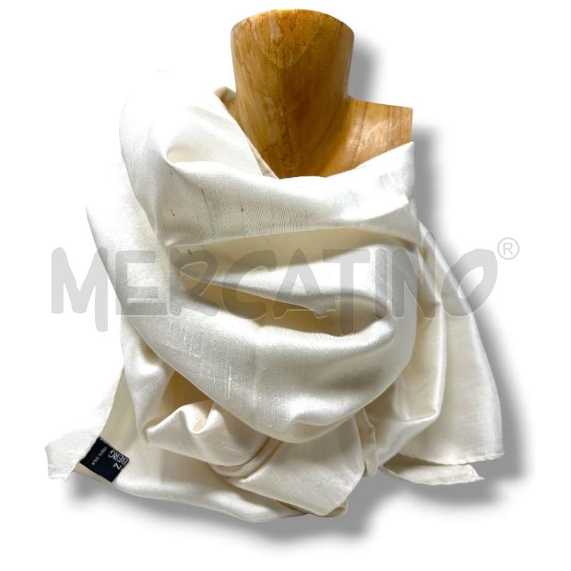 STOLA FURSTENBERG BIANCA AVORIO 100 SETA 180 X 65 | Mercatino dell'Usato Rivoli 1