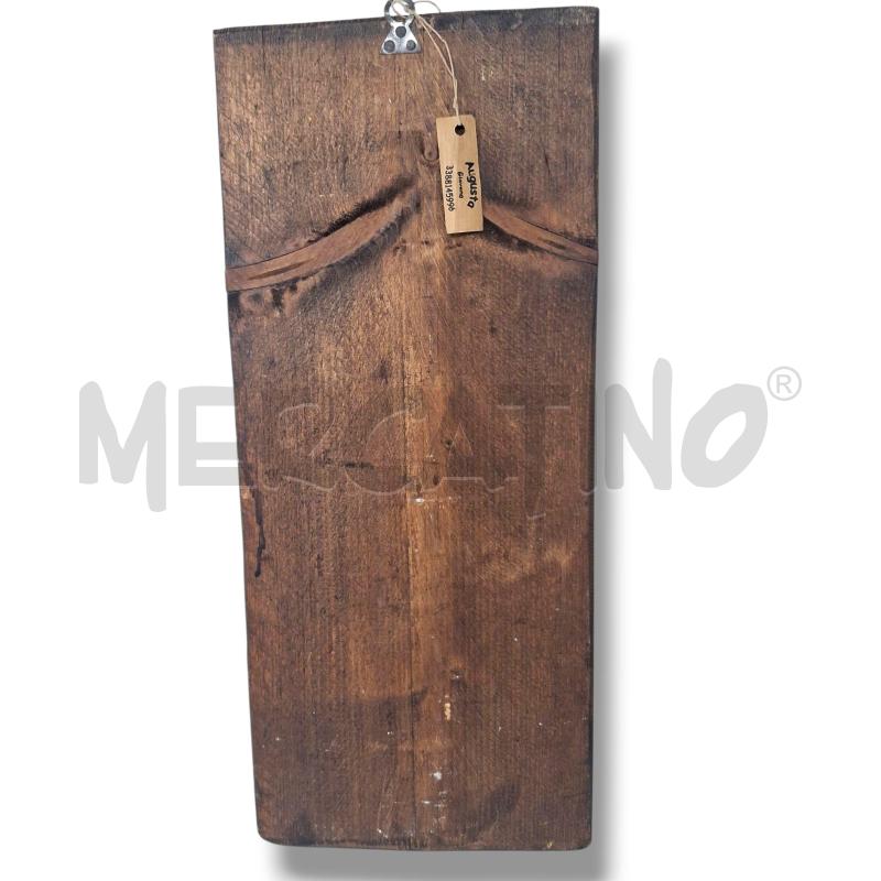 TAVOLA LEGNO SCURO VASO FIORI 46X19 | Mercatino dell'Usato Rivoli 2