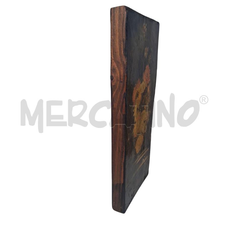 TAVOLA LEGNO SCURO VASO FIORI 46X19 | Mercatino dell'Usato Rivoli 3