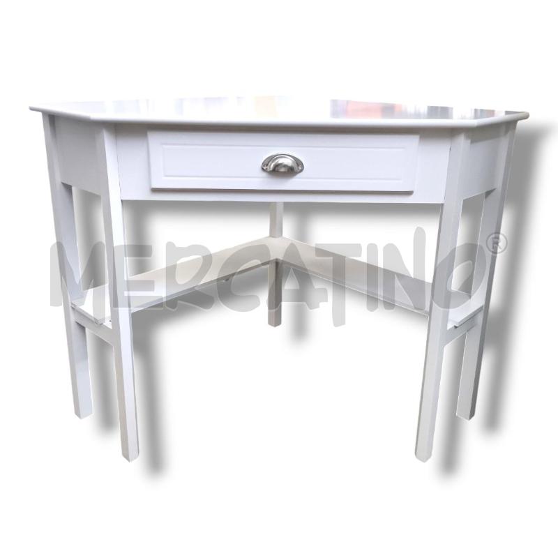 TAVOLINO ANGOLARE BIANCO 75X75X77  | Mercatino dell'Usato Rivoli 1