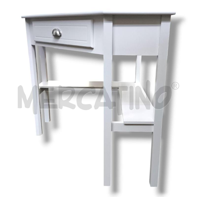 TAVOLINO ANGOLARE BIANCO 75X75X77  | Mercatino dell'Usato Rivoli 3