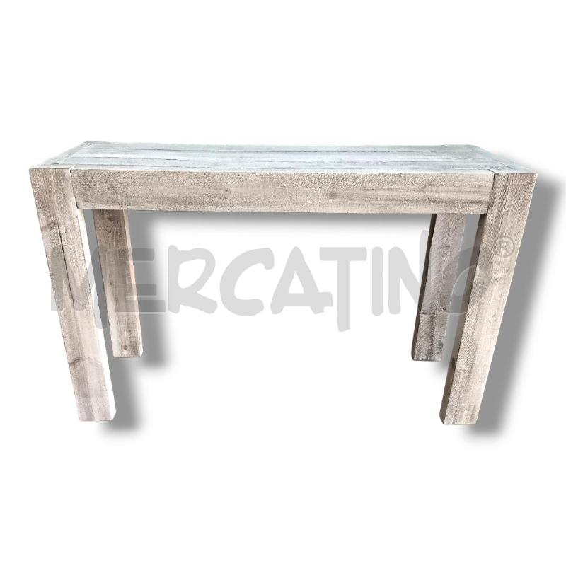 TAVOLINO CONSOLLE LEGNO GREZZO CHIARO 137X39X75 | Mercatino dell'Usato Rivoli 1