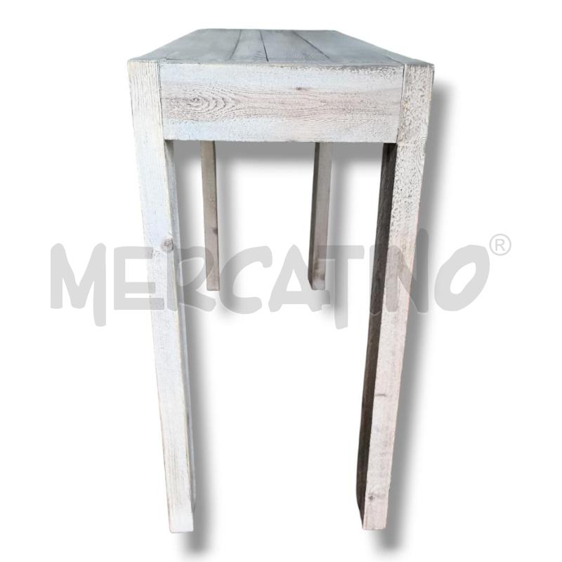 TAVOLINO CONSOLLE LEGNO GREZZO CHIARO 137X39X75 | Mercatino dell'Usato Rivoli 2