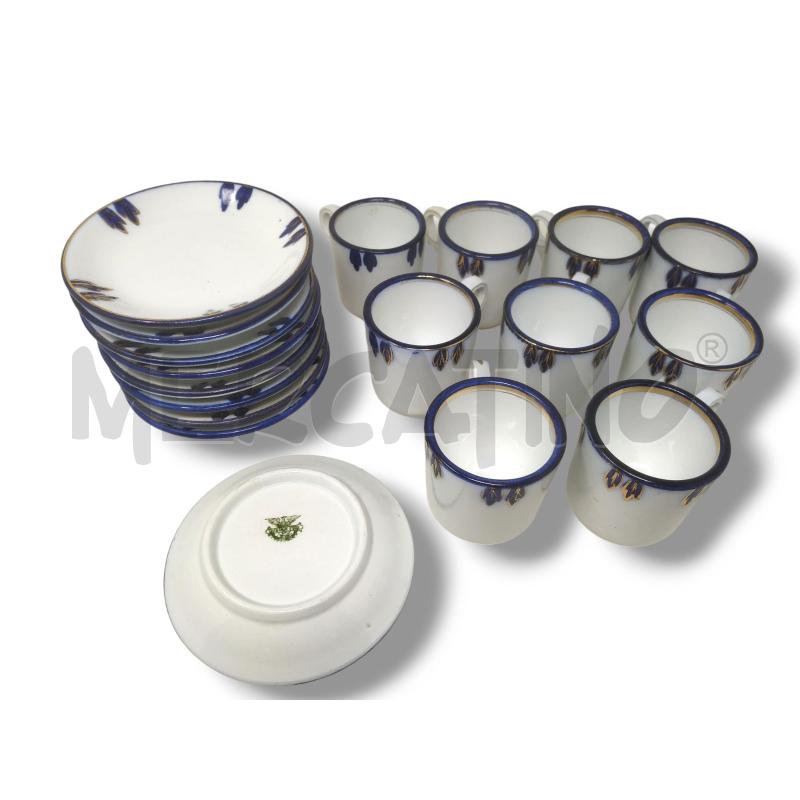 TAZZINE PZ 9+9 VERBANUM STONE BIANCHE BLU DORATE | Mercatino dell'Usato Rivoli 1