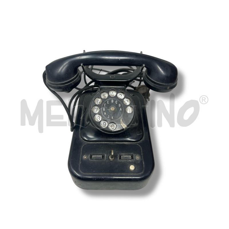TELEFONO A DISCO IN BACHELITE NERO ANNI 40 50 | Mercatino dell'Usato Rivoli 1