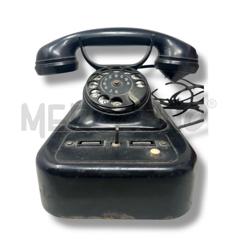 TELEFONO A DISCO IN BACHELITE NERO ANNI 40 50 | Mercatino dell'Usato Rivoli 3