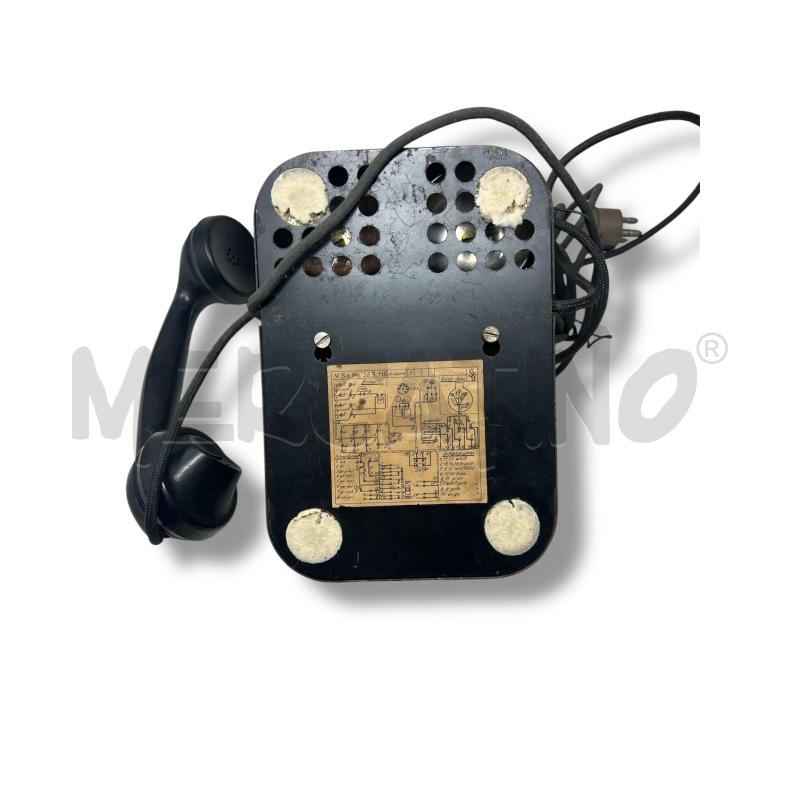 TELEFONO A DISCO IN BACHELITE NERO ANNI 40 50 | Mercatino dell'Usato Rivoli 4