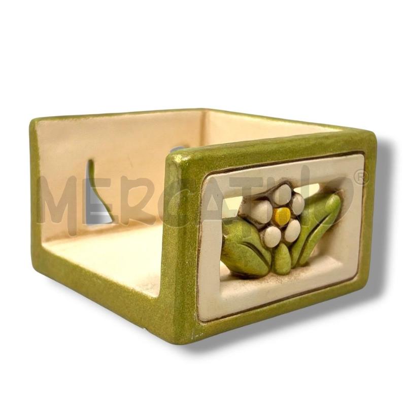 THUN PORTA POSTIT VERDE CREMA MARGHERITA TULIPANO 10 X 10 X 6 | Mercatino dell'Usato Rivoli 1