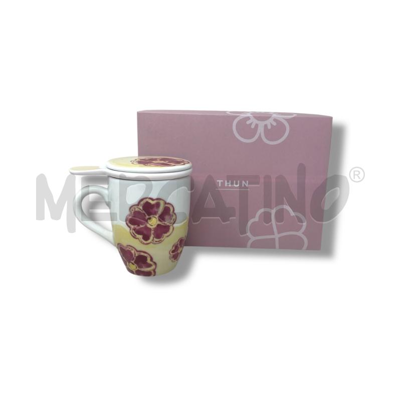 THUN TAZZA INFUSIERA FIORE MAGENTA  | Mercatino dell'Usato Rivoli 1