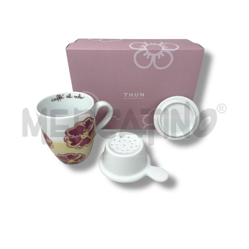 THUN TAZZA INFUSIERA FIORE MAGENTA  | Mercatino dell'Usato Rivoli 3