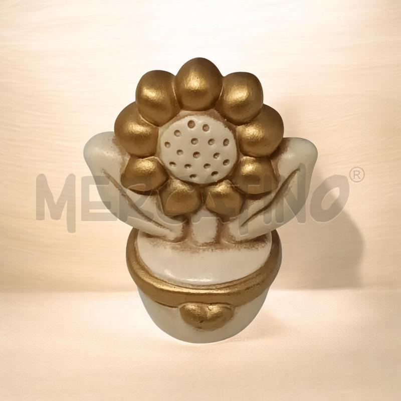 THUN VASETTO GIRASOLE BEIGE DORATO 7CM | Mercatino dell'Usato Rivoli 2